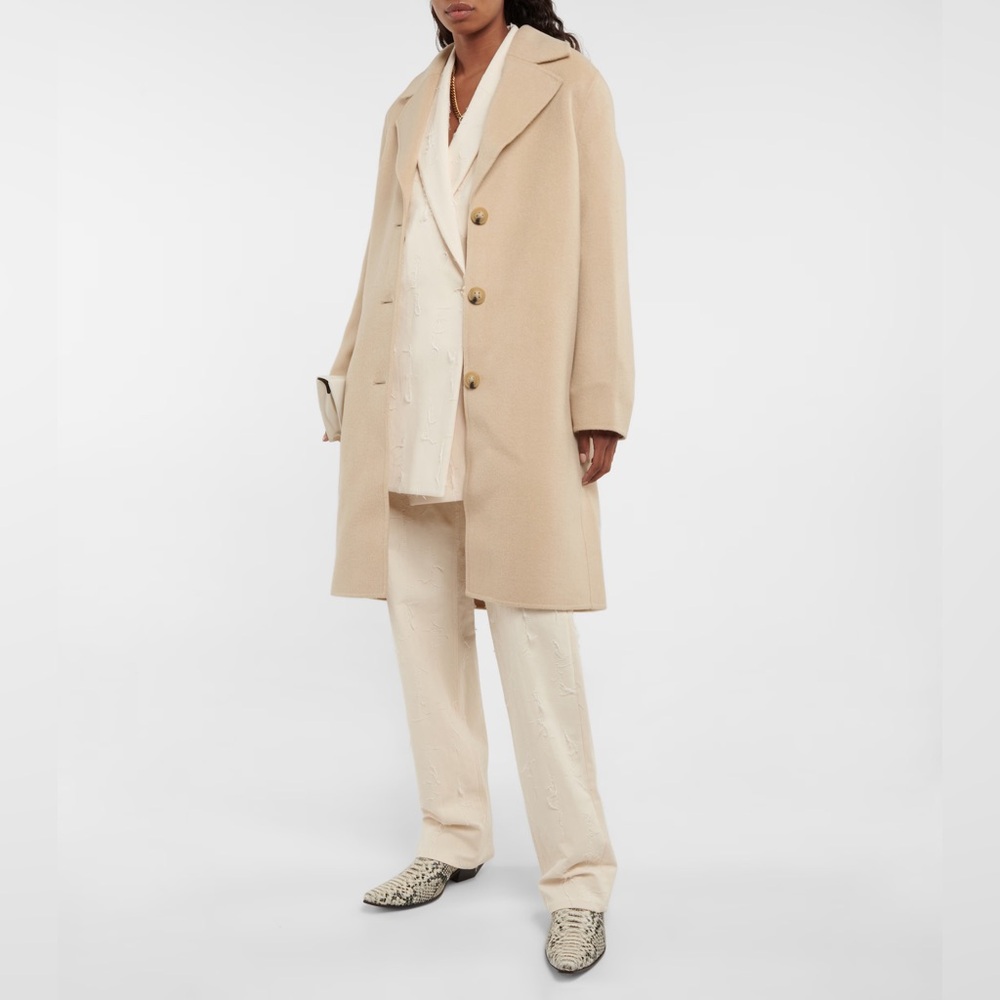 ACNE STUDIOS Beige Wool Coat EU 36